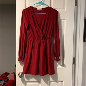 Long sleeve Red dress